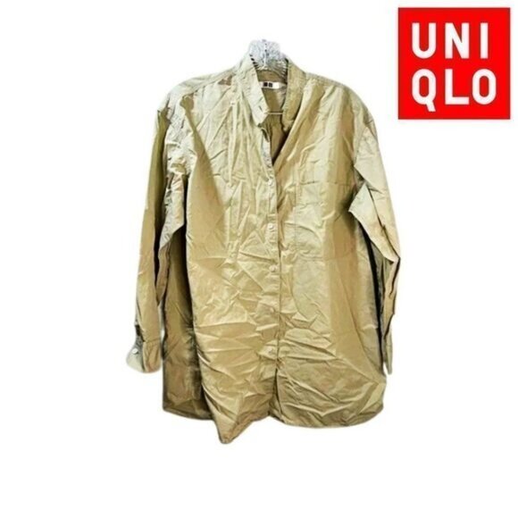 Uniqlo‎ Women's Stand Collar Long Sleeve Buttoned Shirt with Chest Pocket - Picture 1 of 6
